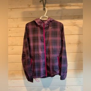 Nike | Purple Plaid Phenom Vapor Hooded Winderbreaker Running Jacket